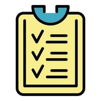 Regulated products clipboard icon vector flat