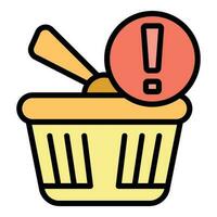 Regulated products basket icon vector flat