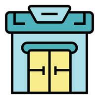 Metro exit icon vector flat