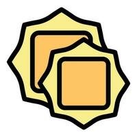 Ravioli icon vector flat