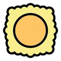 Ravioli menu icon vector flat