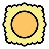 Ravioli menu icon vector flat