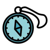 Expedition compass travel icon vector flat