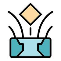 Web hologram projection icon vector flat