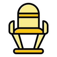 Campsite chair icon vector flat