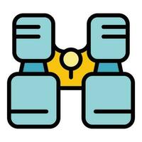 Campsite binocular icon vector flat