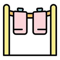 Drying clothes icon vector flat