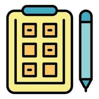 Housewife clipboard icon vector flat