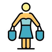 Housewife icon vector flat