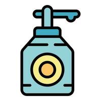 Soap dispenser icon vector flat