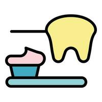 Toothpaste icon vector flat