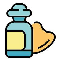 Morning face care icon vector flat