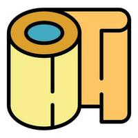 Toilet paper roll icon vector flat