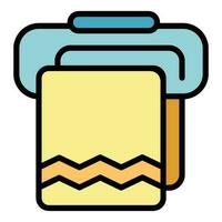 Morning bath towel icon vector flat