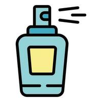 coreano productos cosméticos perfume icono vector plano