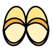 Home slippers footwear icon vector flat