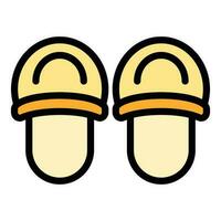Home slippers style icon vector flat
