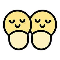 Home slippers children icon vector flat