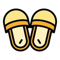 Home slippers material icon vector flat