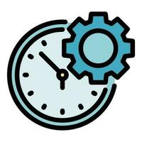 hora administración icono vector plano