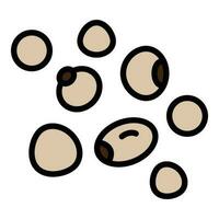 Lentil bean icon vector flat