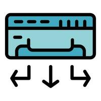 Repair air conditioner service icon vector flat