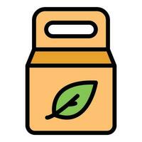Take away healthy food icon vector flat