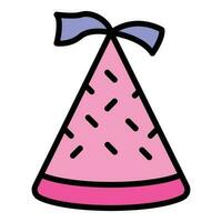 Funny party hat icon vector flat