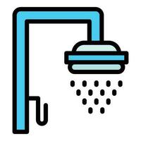 ducha cabeza baños icono vector plano