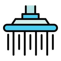 Shower head pouring icon vector flat