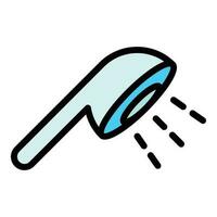 Shower head droplet icon vector flat