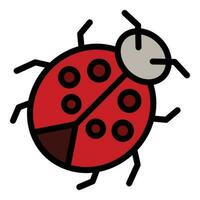 Ladybird spring icon vector flat