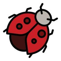 Ladybird child icon vector flat