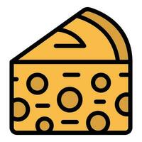 queso rebanada icono vector plano