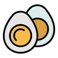 Boiled egg icon vector flat