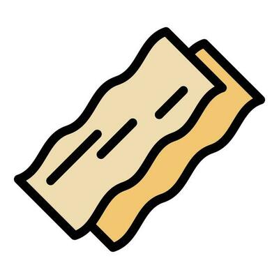 Mozzarella lasagna icon vector flat