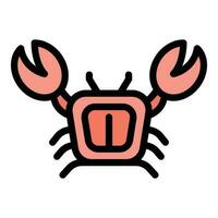 Sea crab icon vector flat