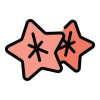 Sea stars icon vector flat