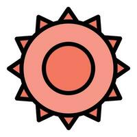 Summer sun icon vector flat