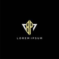 BP initial monogram logo for shape triangle creative design vector