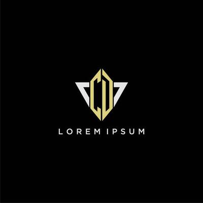 CD initial monogram logo for shape triangle creative design