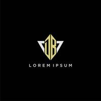 DB initial monogram logo for shape triangle creative design vector