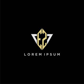 ez inicial monograma logo para forma triángulo creativo diseño vector