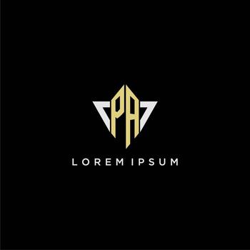 PA initial monogram logo for shape triangle creative design vector
