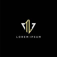 TL initial monogram logo for shape triangle creative design vector