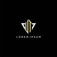 UT initial monogram logo for shape triangle creative design vector