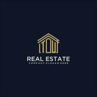 TU initial monogram logo for real estate design vector