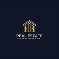 XR initial monogram logo for real estate design vector