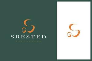 elegant simple minimal luxury letter s logo design vector