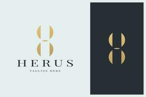 elegant simple minimal luxury letter h logo design vector